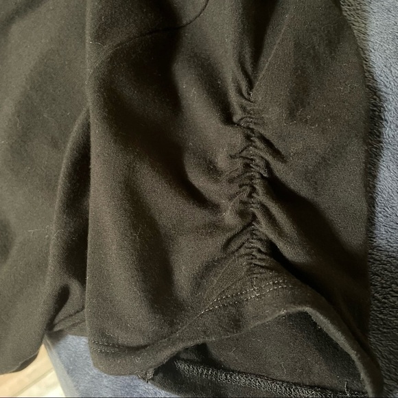 Michael Michael Kors Zipper Front Black Short Sleeve Maternity T-Shirt Size OX - Picture 8 of 9